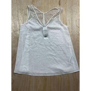 French Connection Winter White Lace Blouse Women’s Sz Small NWTs Sleeveless